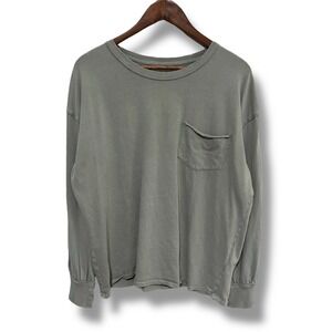 We The Free Women's‎ Long Sleeve Blouse Shirt Green Size Medium 22.5 x 26